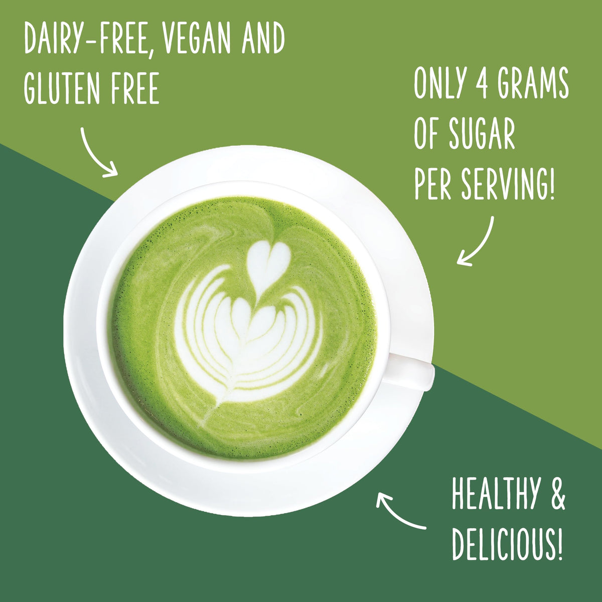 Two Leaves and a Bud Nice Matcha Sweetened Latte Blend, 1.1lb (500g)