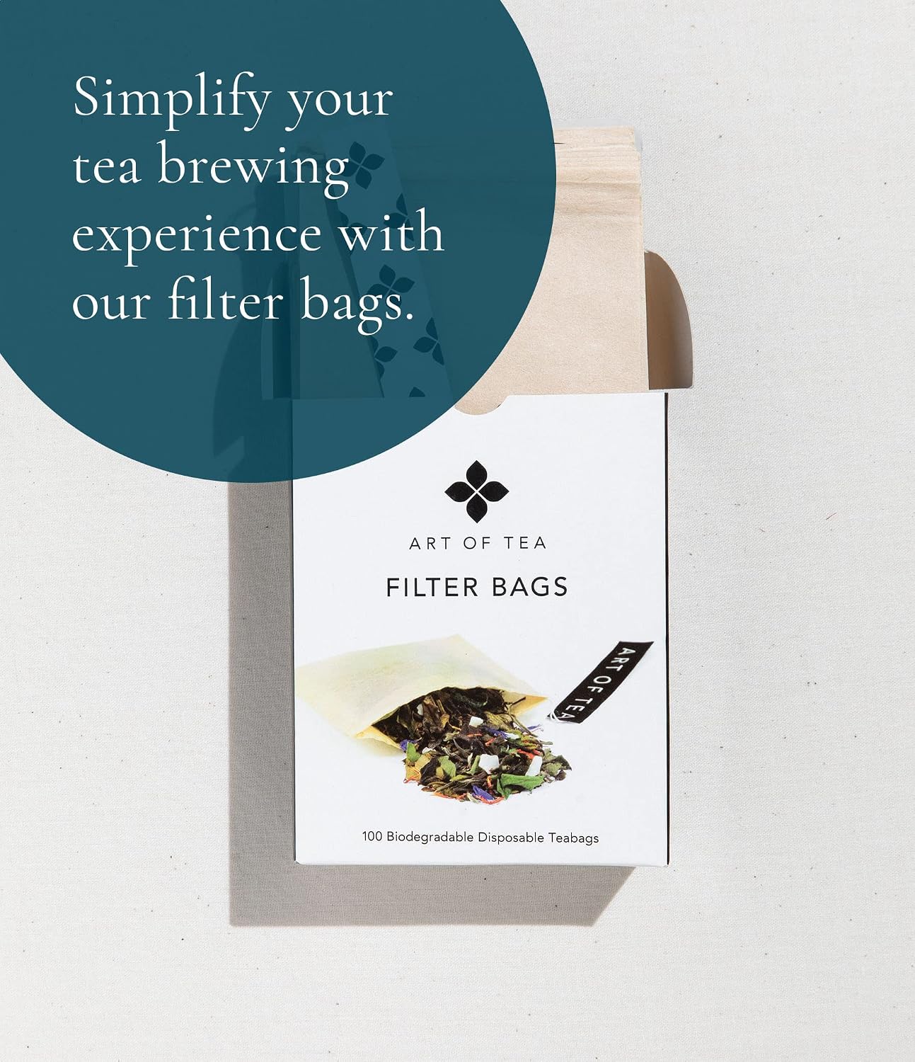 Art of Tea Pacific Coast Mint Tea Bags 50 Count Organic Peppermint Herbal Tea, Refreshing Caffeine Free Mint Tea for Relaxation, Digestion &amp; Daily Wellness, Premium Pyramid Sachets