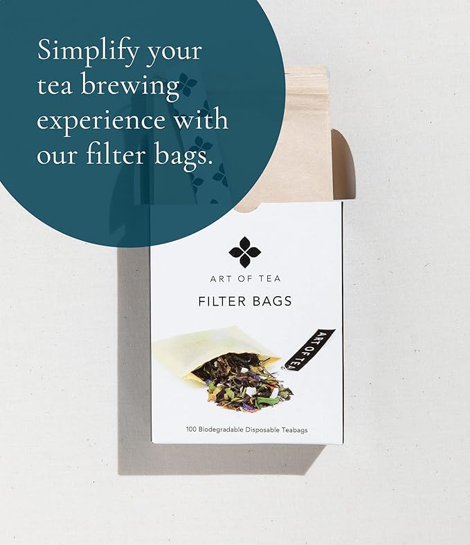 Art of Tea, Organic Pacific Coast Mint (Naturally Caffeine Free), 50 Eco Friendly Pyramid Peppermint Tea Bags, Herbal Tea Bags