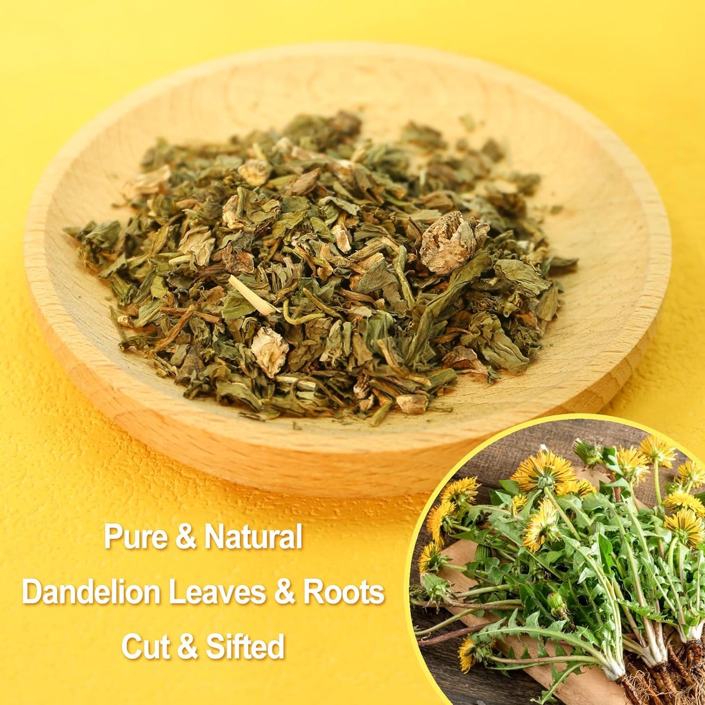 FullChea - Dandelion Leaf &amp; Root Tea Bags, 50 Count, Dandelion Herbal Tea | Balanced herbal blend tea for liver &amp; kidney health, Non-GMO and caffeine-free