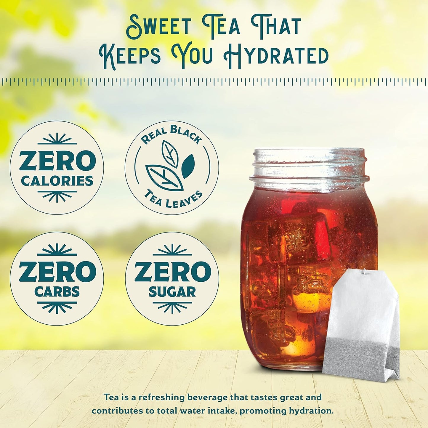Southern Breeze Original Family Size Tea Bags, 22 Ct (Pack of 6) | Southern-Style Sweet Tea | By the Pitcher | Zero Sugar | Zero Carbs | Hot Brew Ready | Perfect for Family