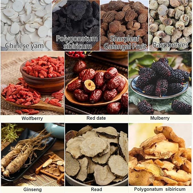 Ginseng Six Treasure Tea - 20 Bags Kidney Tea Ginseng Five Treasures Kidney Cleanse Chinese Herbal Tea for Women & Men, 10 Precious Ingredients Formula (20Bags)