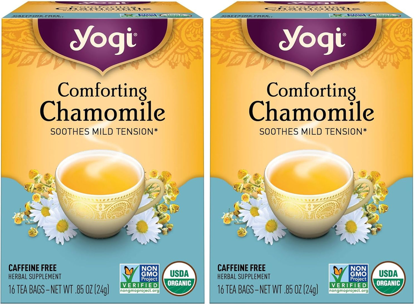 Yogi Tea, Chamomile, 16 Count, Packaging May Vary (Pack of 2)