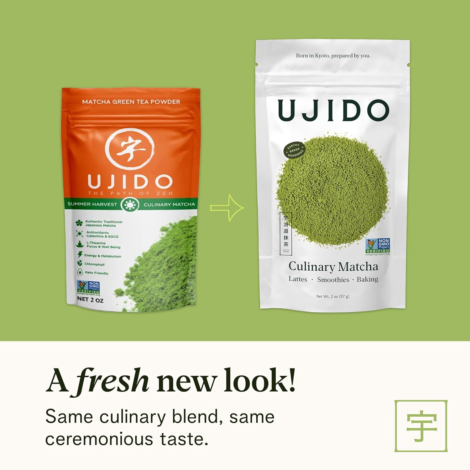 Ujido Summer Harvest Culinary Matcha, 2 oz., 46 Servings – Culinary Grade Japanese Matcha Powder – Gluten Free & Keto Friendly – Smooth, Mellow Flavor – for Teas, Lattes, Cooking, & Baking
