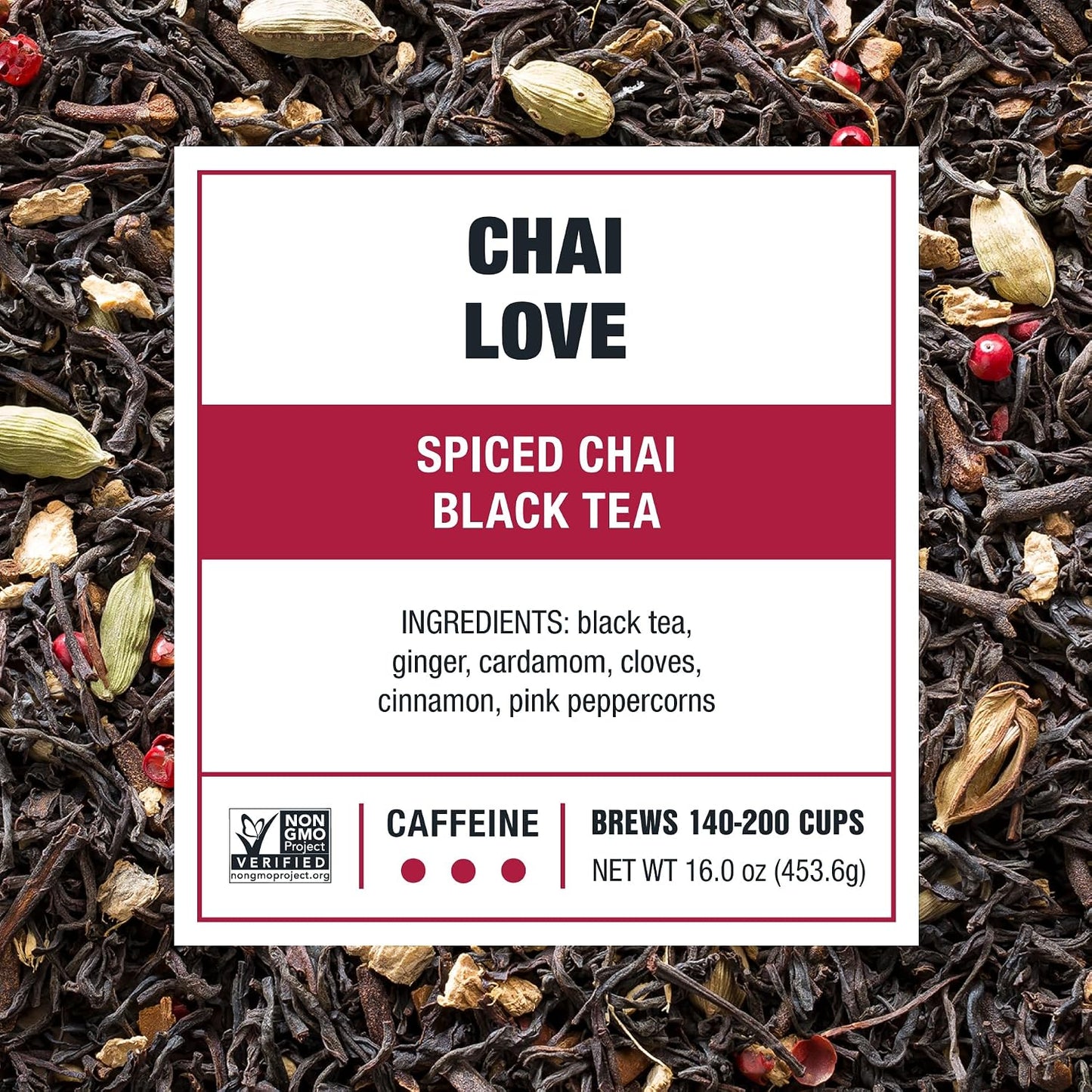 Tiesta Tea - Chai Love, Loose Leaf, Spiced Chai Black Tea | Premium High Caffeinated Blend, Make Hot or Iced &amp; Brews Up to 200 Cups, 16 Ounce Resealable Bulk Pouch