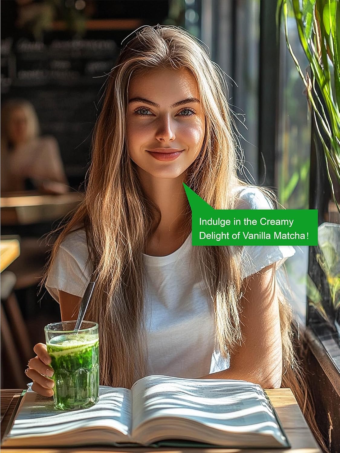 TeeLux Vanilla Matcha Green Tea Powder, First Harvest Premium Matcha + Delicate Vanilla Powder, Flavorful & Aromatic, Hot or Iced Tea, 3.5oz