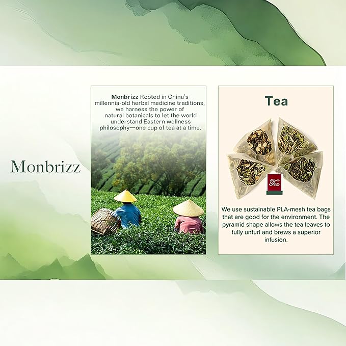 Monbrizz Herbal Tea Formula Ginseng Six treasure tea te divina, maca root, Goji berries
