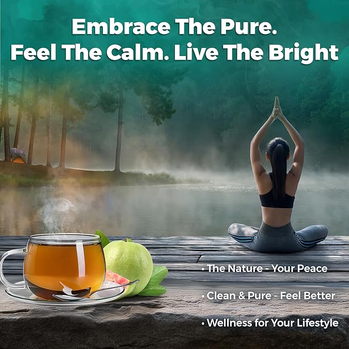 USA Fresh Guava Leaves Tea, Natural and Pure, All-Natural Herbal Tea from Handpicked Guava Leaves, No Additives or Preservatives