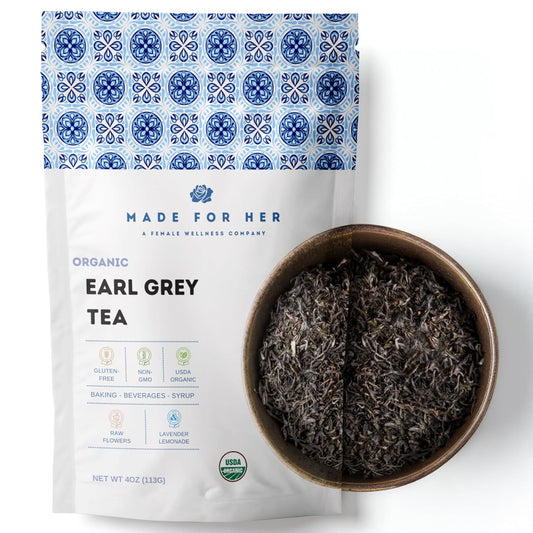 Earl Grey Loose Leaf Tea – Premium Black Tea with Citrus Bergamot – Aromatic Loose Leaf Earl Grey Tea in Convenient Resealable Bag – An Ideal Gift for Discerning Tea Enthusiasts - 4 oz