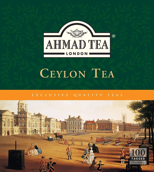 Ahmad Tea Ceylon tagged teabags, no envelopes, 100 count
