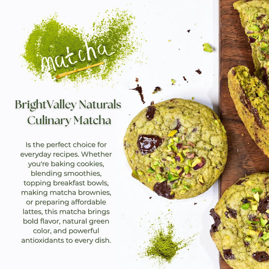 Culinary Premium Grade Matcha Powder – 100% Japanese Matcha, Green Tea Powder for Lattes, Baking &amp; Smoothies, Smooth Flavor, Antioxidants &amp; Clean Energy, Shade-Grown &amp; Stone-Ground – 2 oz