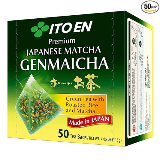 ITO EN Oi Ocha Premium Japanese Matcha Genmaicha Green Tea - Tea Bags, 50 Count (Pack of 1)