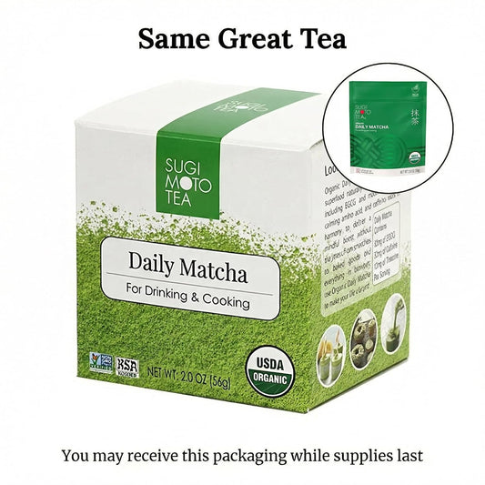 SUGIMOTO TEA Japanese Organic Matcha Green Tea Powder 2.0 oz | 100% Made in Japan, Shizuoka, USDA Organic, Unsweetened, Daily Drinking, Making Latte, Cooking, 2.0 oz (56 g), Pack of 1