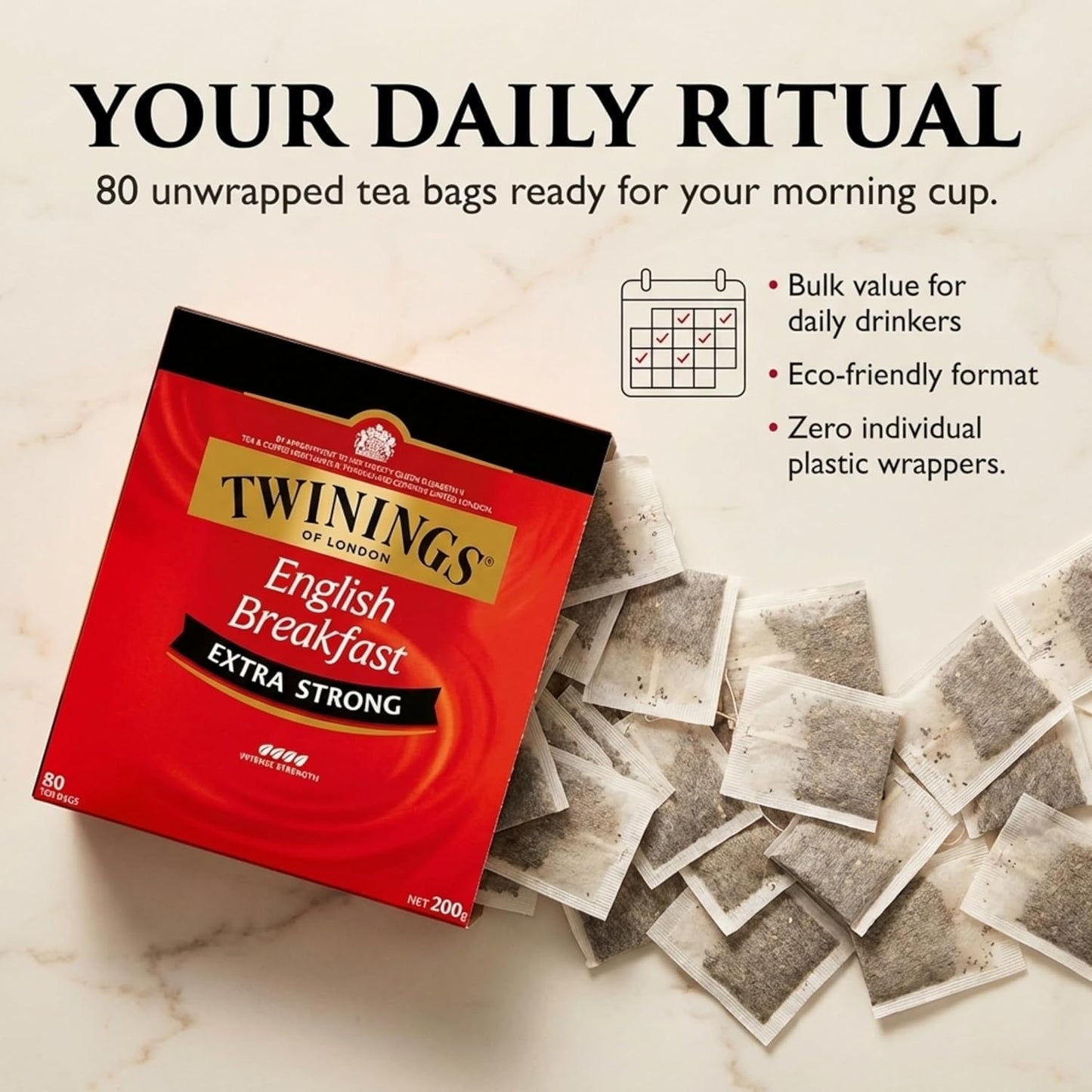 Twinings Extra Strong English Breakfast Tea Bags 80s