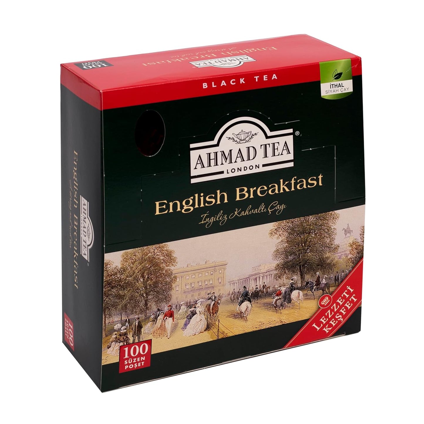 Ahmad Tea Black Tea, English Breakfast Teabags individually wrapped in foil, 100 ct - Caffeinated & Sugar-Free