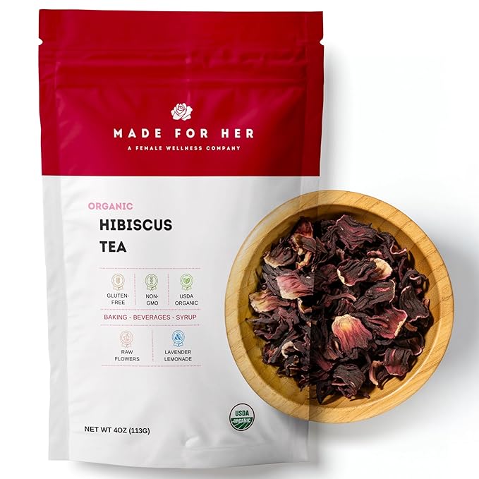 Premium Loose Leaf Tea Collection – Organic Herbal & Black Teas for Wellness and Relaxation – Earl Grey, Hibiscus, and Chamomile Varieties – Caffeine & Caffeine-Free Options – 4 oz Bags (Hibiscus Tea)