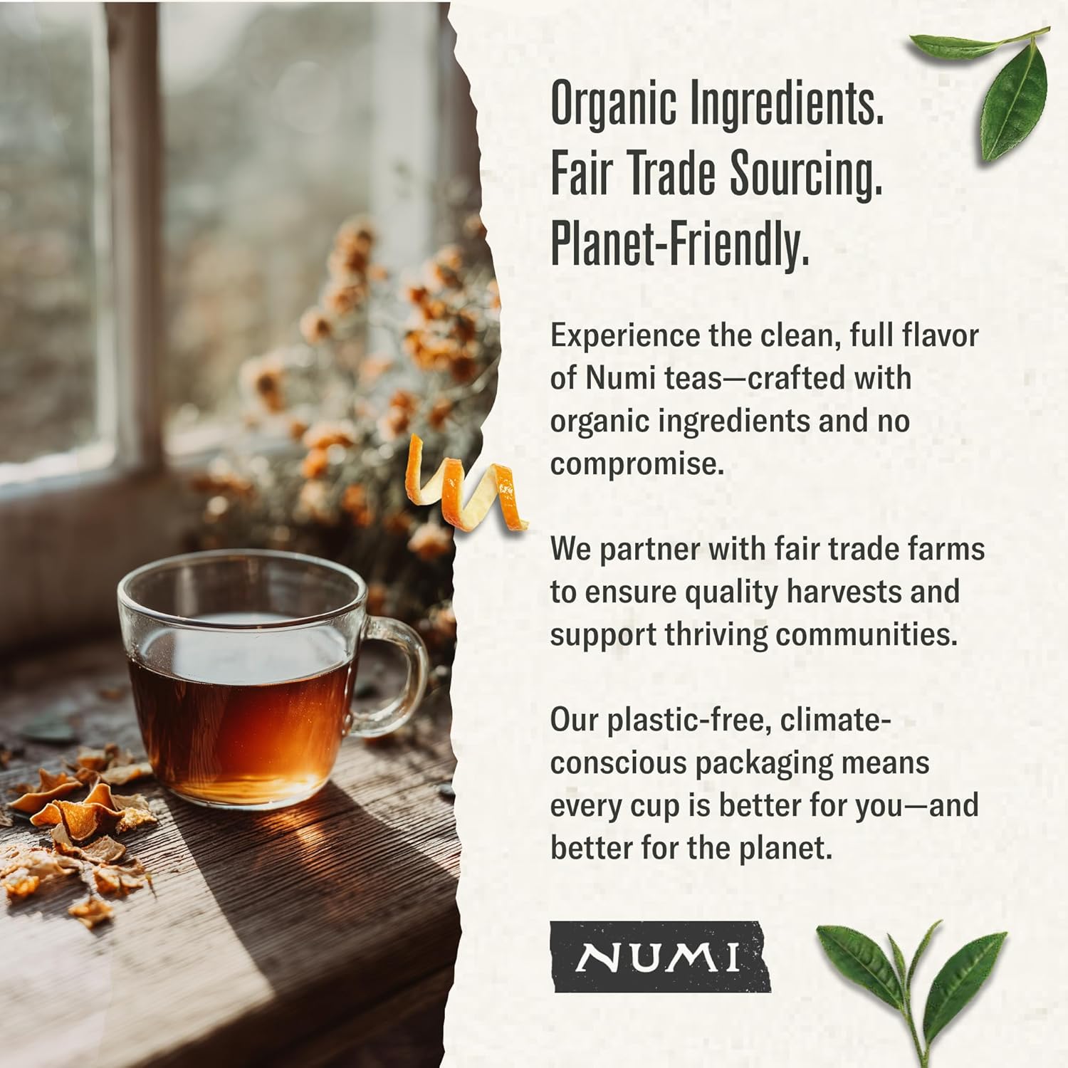 Numi Organic Aged Earl Grey Tea | 54 Black Tea Bags | Assam Black Tea with Real Bergamot | Caffeinated