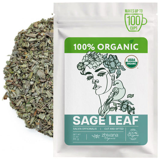 Sage Tea Organic 3 oz. - Sage Leaves – Salvia Tea for Focus and Clarity