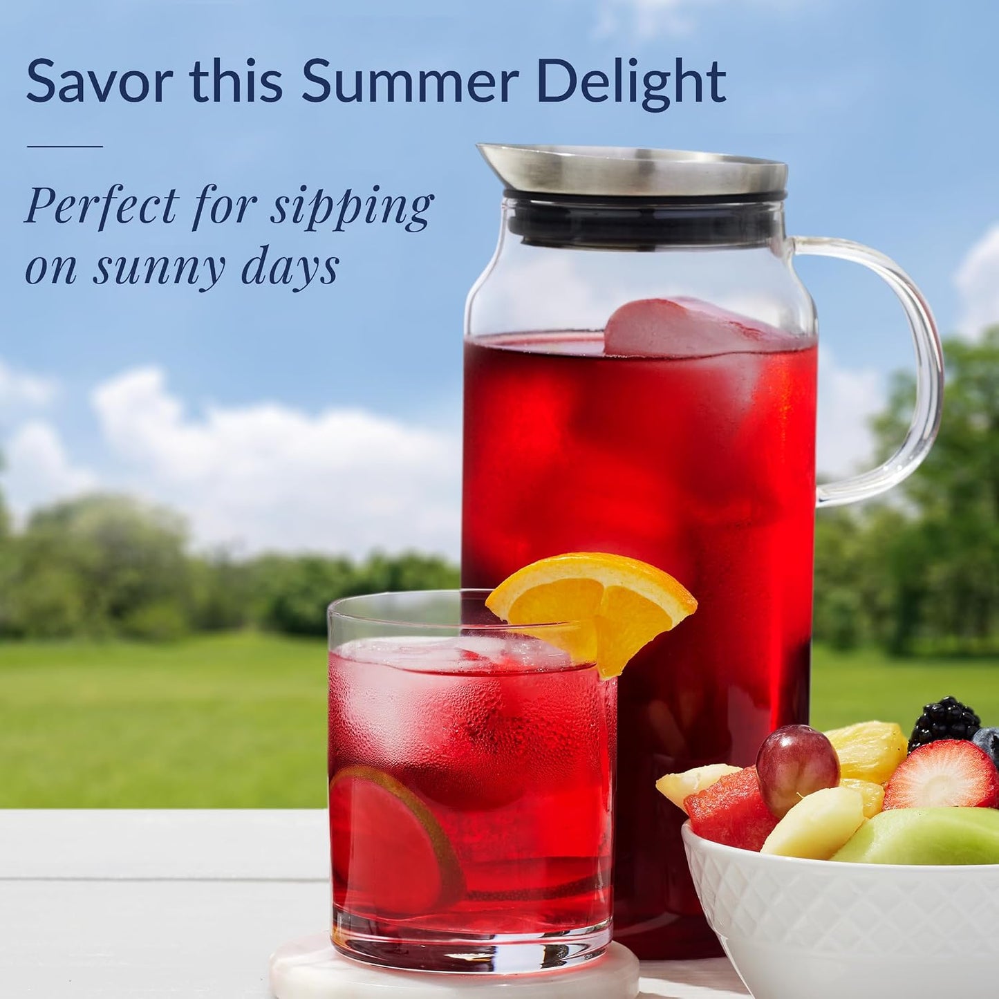 The Republic of Tea Cold Brew Hibiscus Aronia Blackberry Iced Tea, 6 Ct | Herbal Tea, Caffeine Free, Cold Brew Hibiscus with Dark Berry Flavor, Rosehips and Aronia Berry Bits