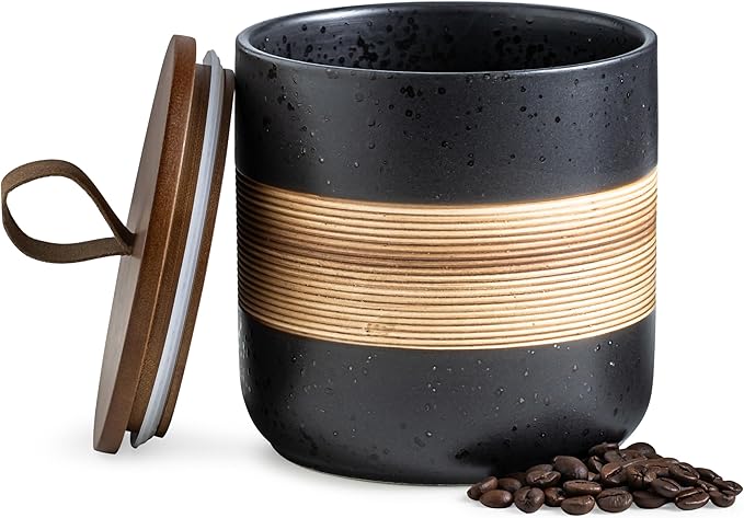 Spice Jars with Lid, Coffee Container Kitchen Food Storage Jars for Spice Sugar Tea Bag, Stackable D