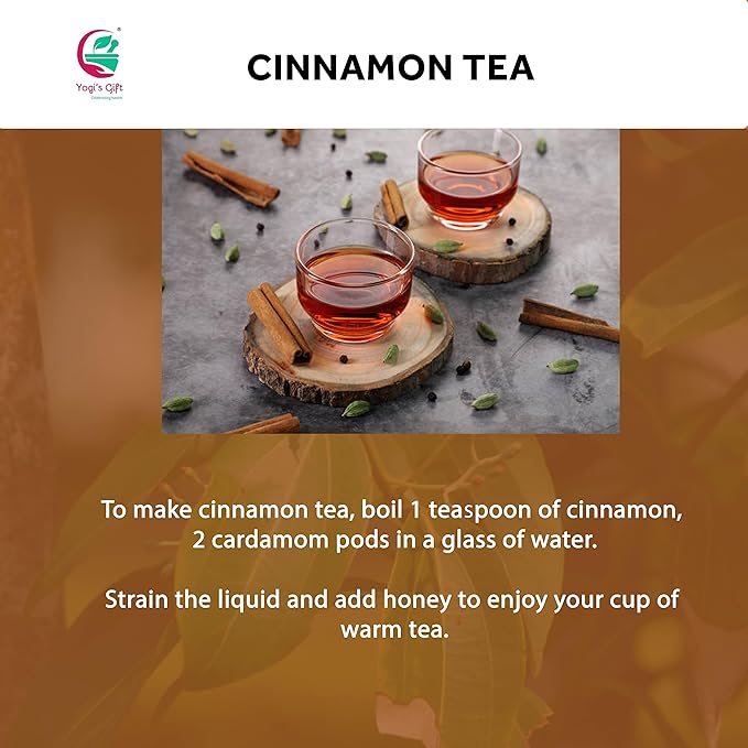Crushed Cinnamon Bark 4 oz, Cinnamon Stick Pieces/Chips For Tea, Cooking, Rich Aroma and Great Flavour, Premium Grade Product by Yogi's Gift®