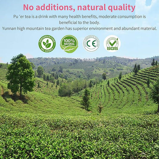 XIXICHA Rose Pu-erh Tea Cake Ripe Puerh Rose Pu'er Tea Aged Puer Chinese 300g/10.58oz Aged Fermented Cook Puerh Yunnan 普洱茶 熟茶 玫瑰普洱茶 云南勐海普洱茶