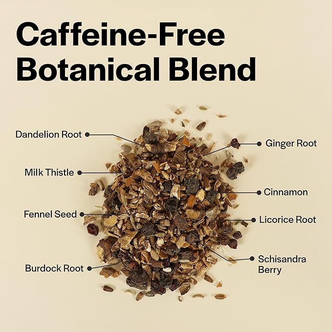 Herbal Tea – Caffeine-Free Herbal Blend with Dandelion Root, Milk Thistle, Schisandra, Burdock – 4 oz Loose Tea