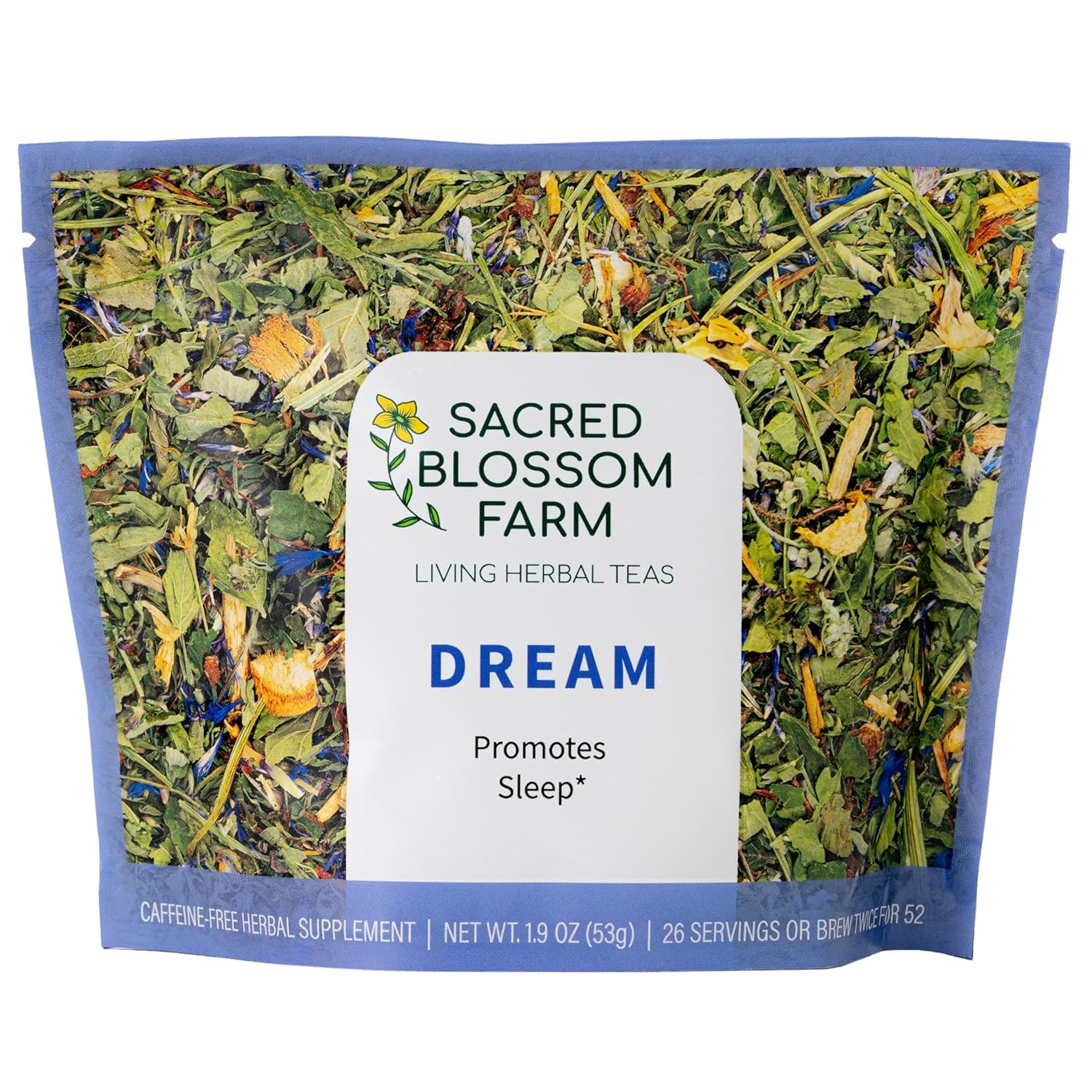 Sacred Blossom Farm Herbal Tea | Box of Flavor Set | 4 Top Selling Flavors | Farm Direct | Loose Leaf Tea | All Natural & Sustainably Grown in USA | Caffeine Free | 100+ Servings