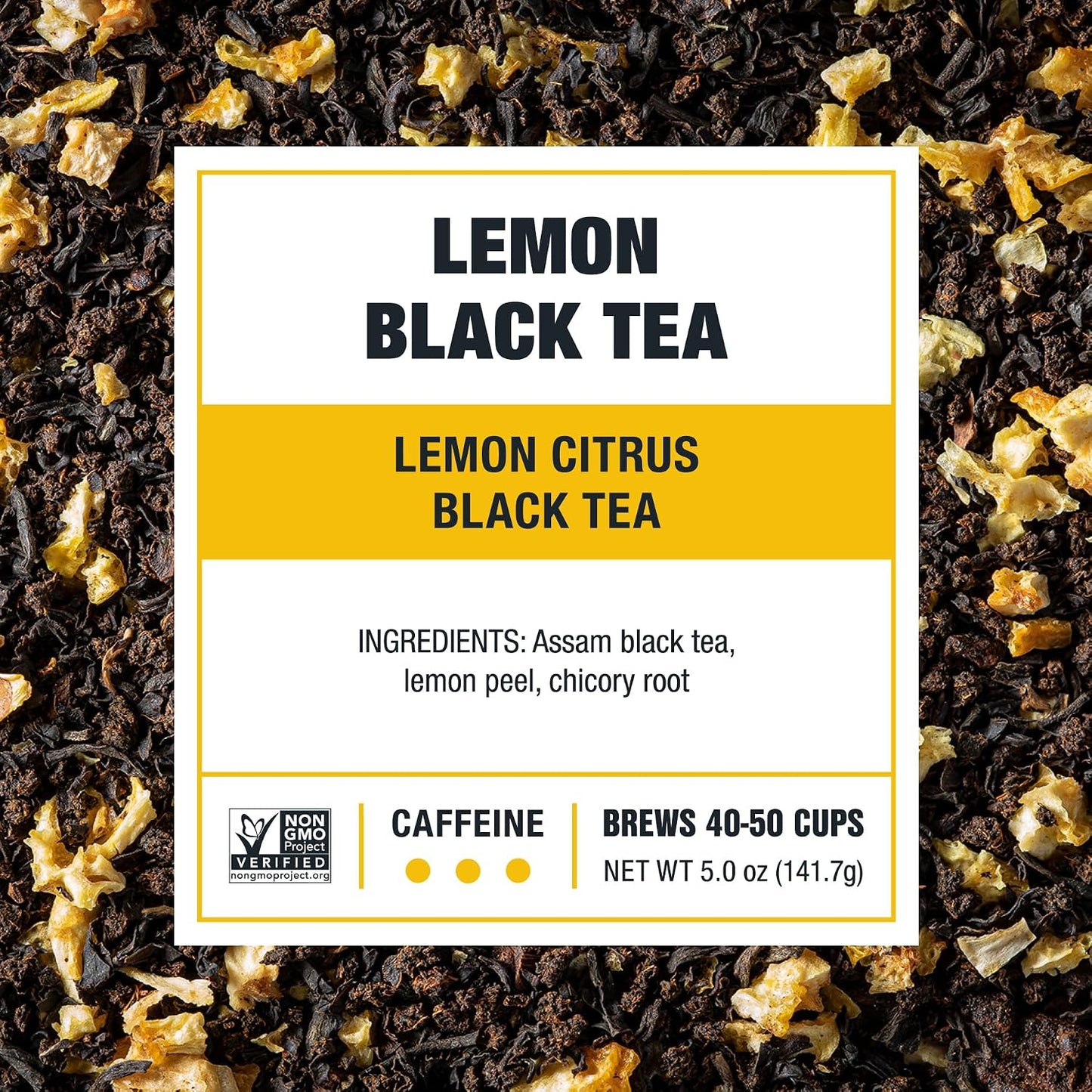 Tiesta Tea - Lemon Black Tea, Loose Leaf, Lemon Citrus Black, Premium Blend | High Caffeinated, Makes Hot or Iced, Brews Up to 50 Cups, 5oz Refillable Tin