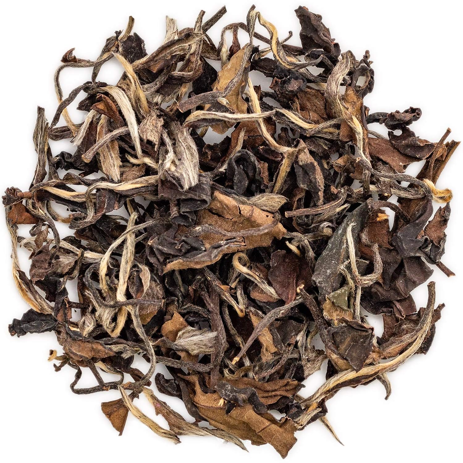 oriarmcha 125g / 4.4oz Chinese Shou Mei Aged Tea Loose Leaf - Fuding White Tea Shoumei Long Life Eyebrow - 1st Grade - Brew Hot or Iced Tea