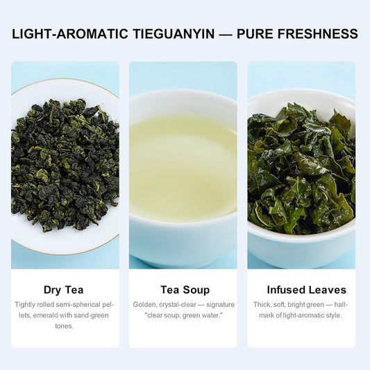BAMATEA Oolong Tea Authentic Anxi Tieguanyin Iron Goddess, 252g (8.89oz)