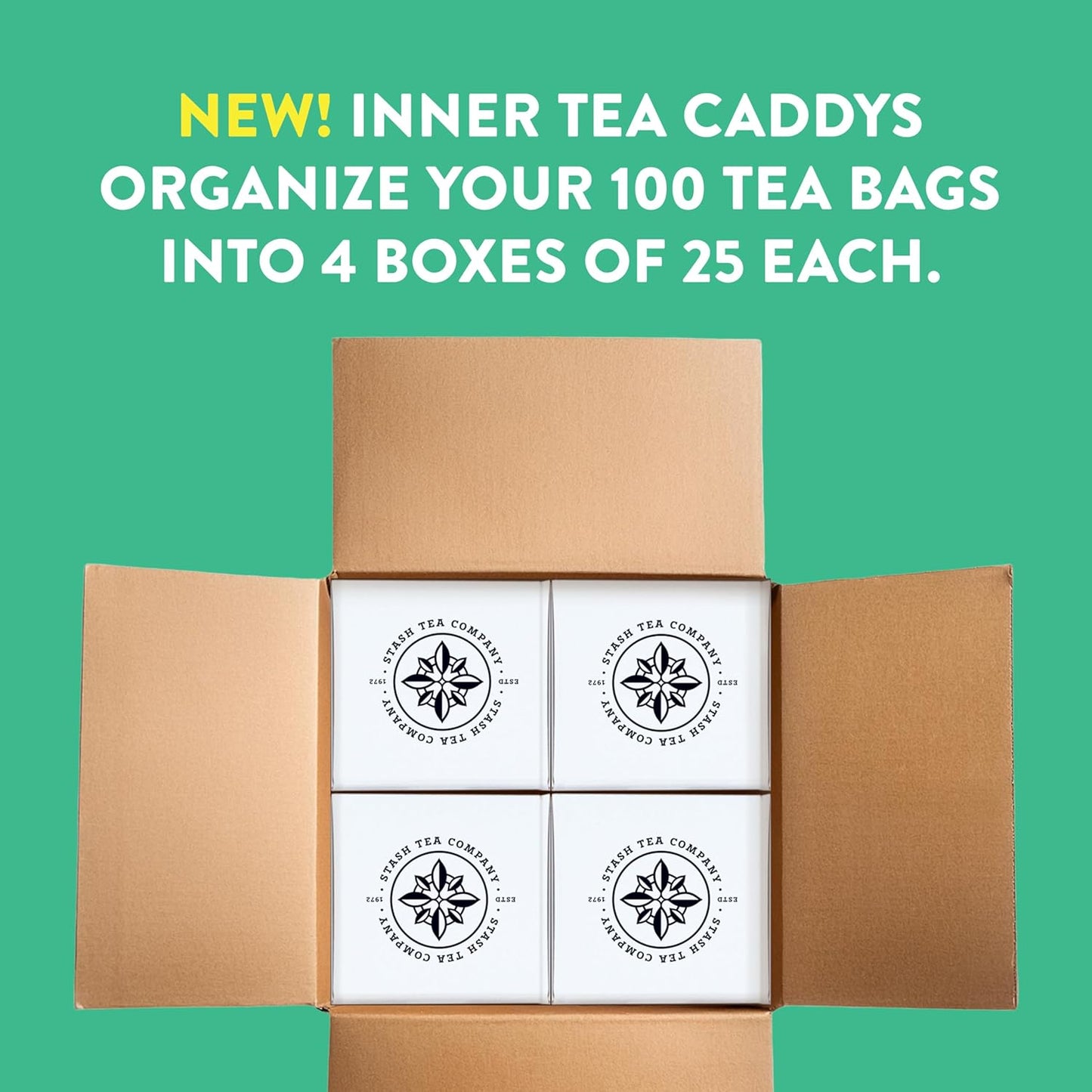 Stash Tea Peach Black Tea, Box of 100 Tea Bags (Packaging May Vary)