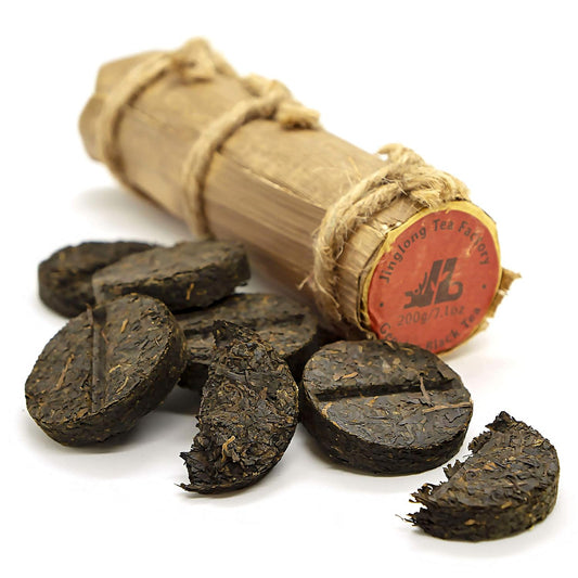 Jinglong Tea Factory - Yunnan Black Tea in Bamboo Leaf Tube (80 Cups) Black Tea (7.1 Ounce)
