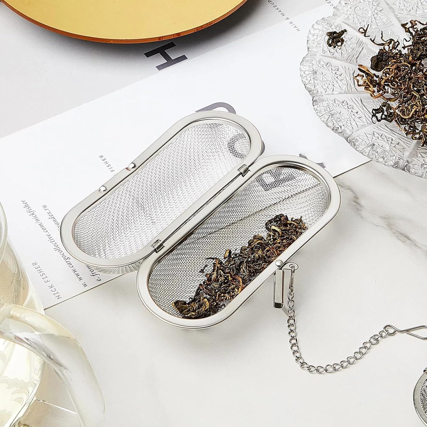 Hoolerry 3 Pcs Large Tea Ball Infusers, Loose Leaf Tea Strainers