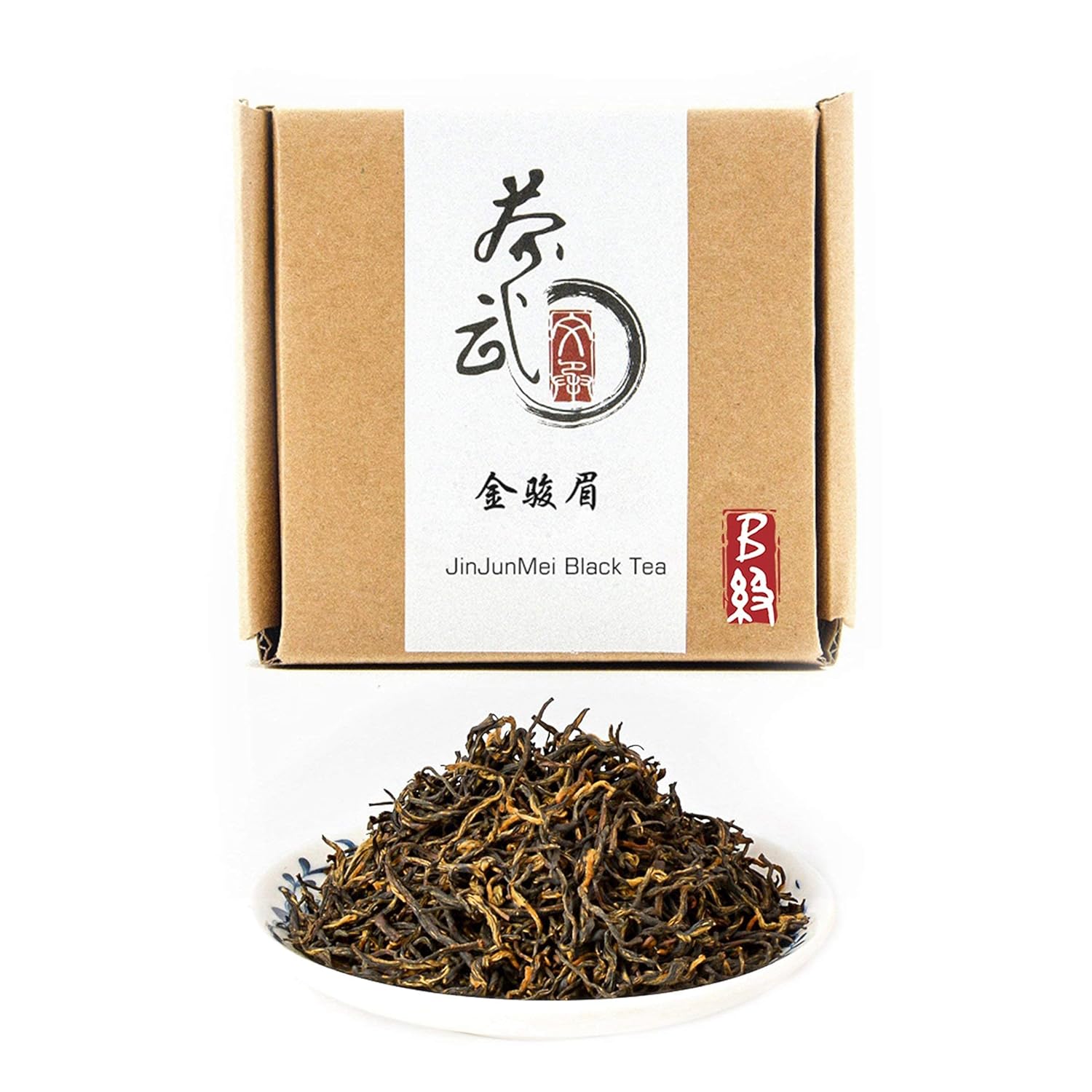 JinJunMei and Lapsang Souchong Black Tea,2 Kinds of WuYi Black Tea Loose Leaf Combination,3.5oz/Box,