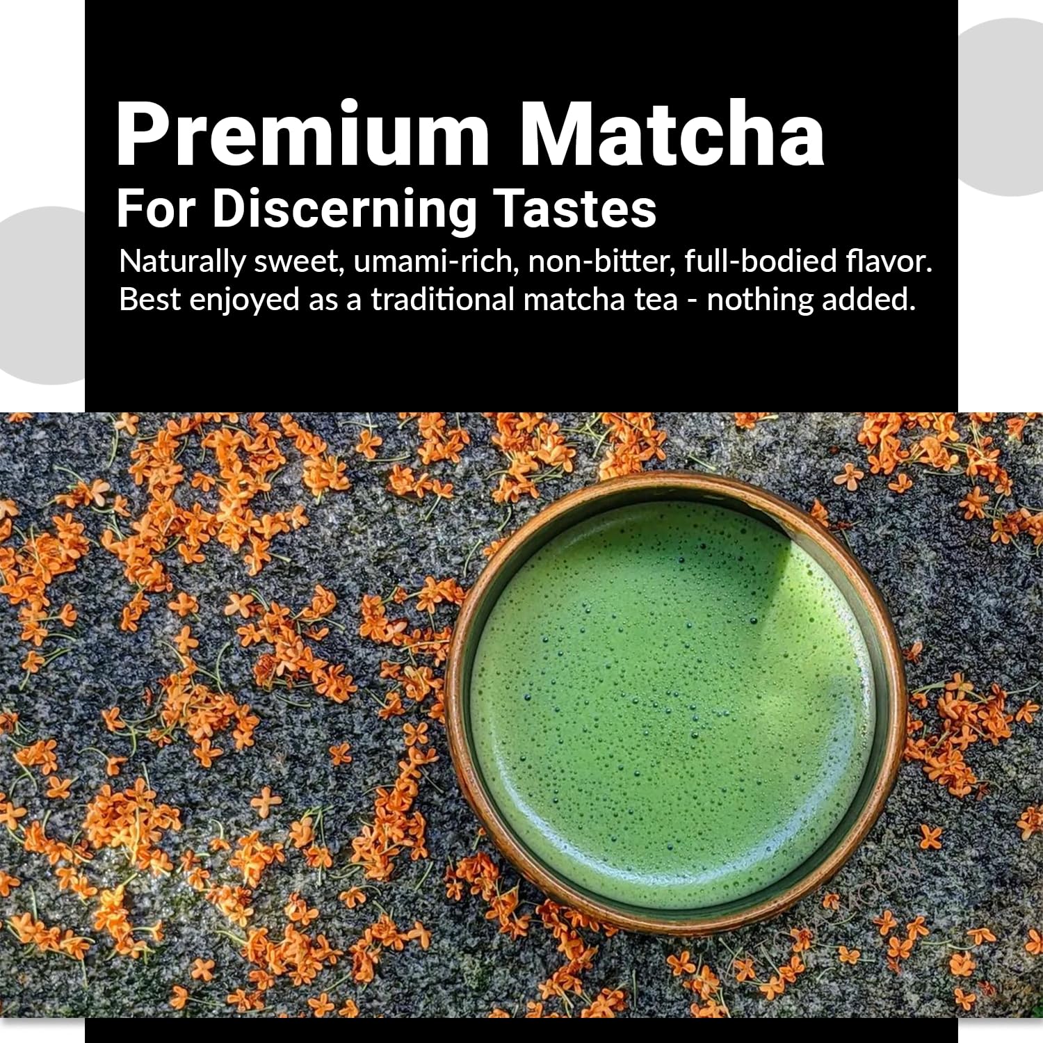 Matcha Moon Pure Zen Ceremonial Grade Matcha Powder | Premium USDA Organic Traditional Japanese Green Tea | First Harvest Uji Kyoto Sourced Tea Powder | 30g Tin
