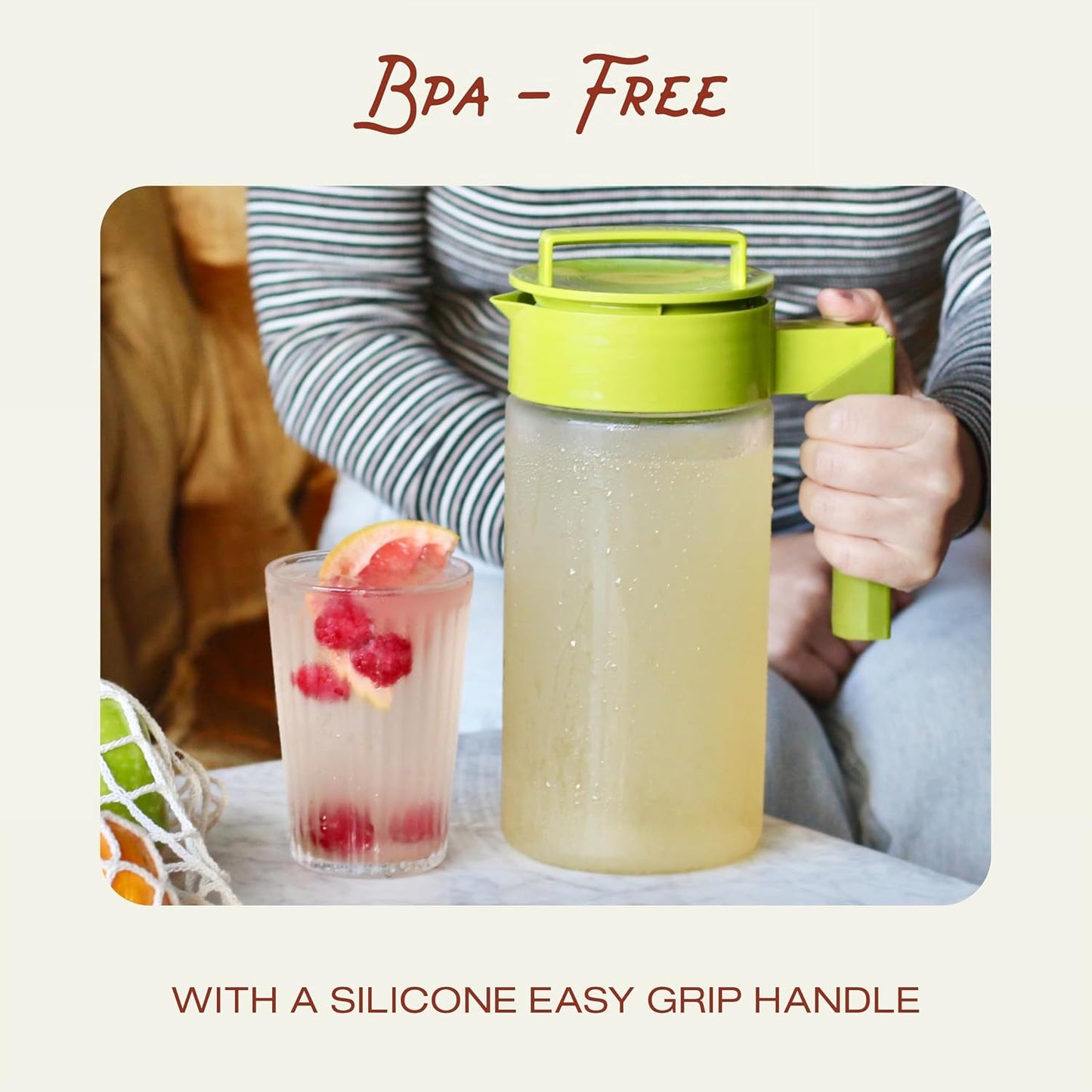 Takeya Flash Chill Iced Tea Maker - Versatile Tea Brewer for Loose/Bagged Tea - Patented Flash Chill Tech Hot/Cold Use BPA-Free Tritan Dishwasher Safe - Airtight Lid Made in USA - 1 Quart/Avocado