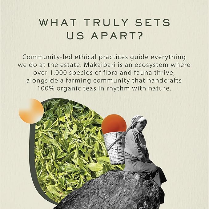 Makaibari Silver Tips Imperial Tin Caddy | Award Winning Organic Oolong Handmade Whole Leaf Tea | 50 Grams