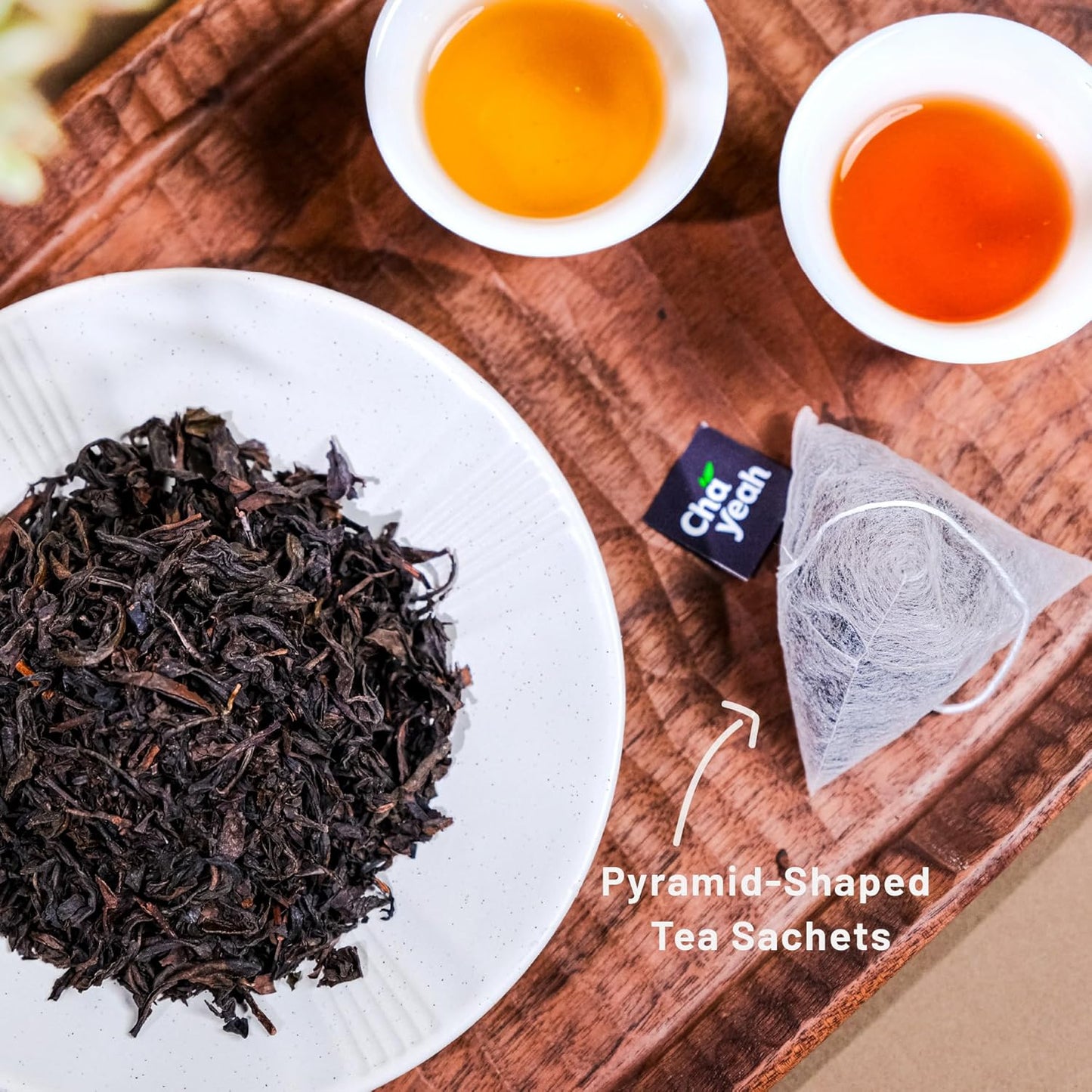 CHAYEAH, The Rock Oolong, Authentic Wuyi Rock Oolong Tea from Fujian, Whole Leaf Tea Bag, USDA Organic, Caffeinated (16 Pyramid Tea Sachets)