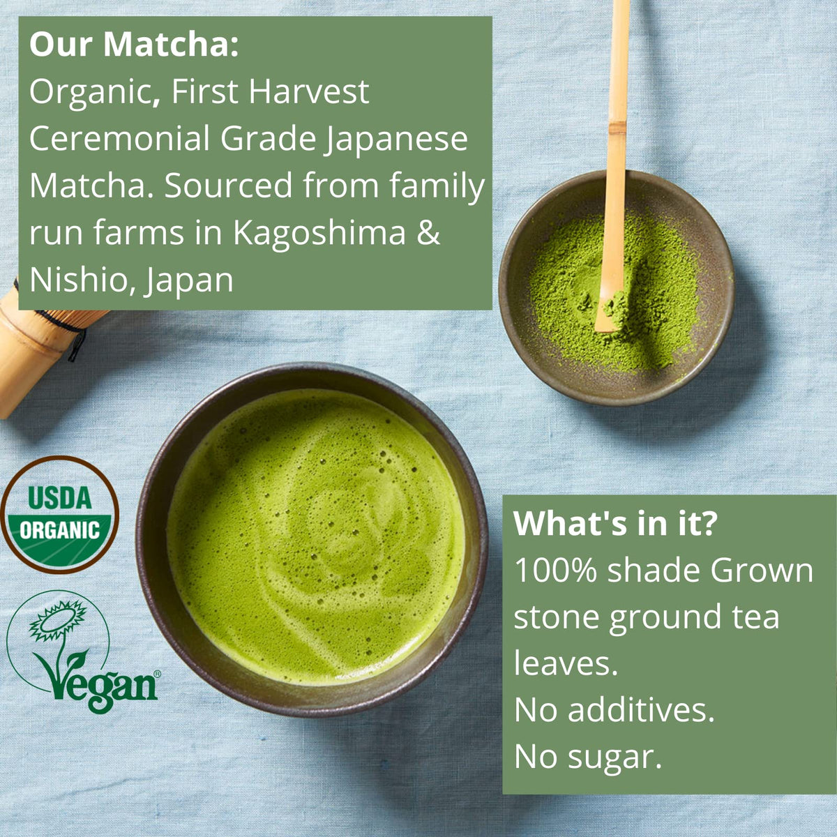 Kenko Tea Matcha Green KENKO Matcha Green Tea Powder [USDA Organic] Ceremonial Grade, Authentic, First Harvest, Quality