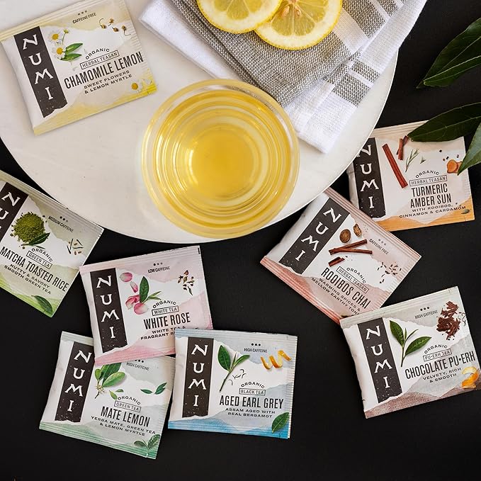 Numi Organic Tea Chamomile Lemon, Herbal Teasan, 1.08 Oz, 18 Count (Pack of 3)