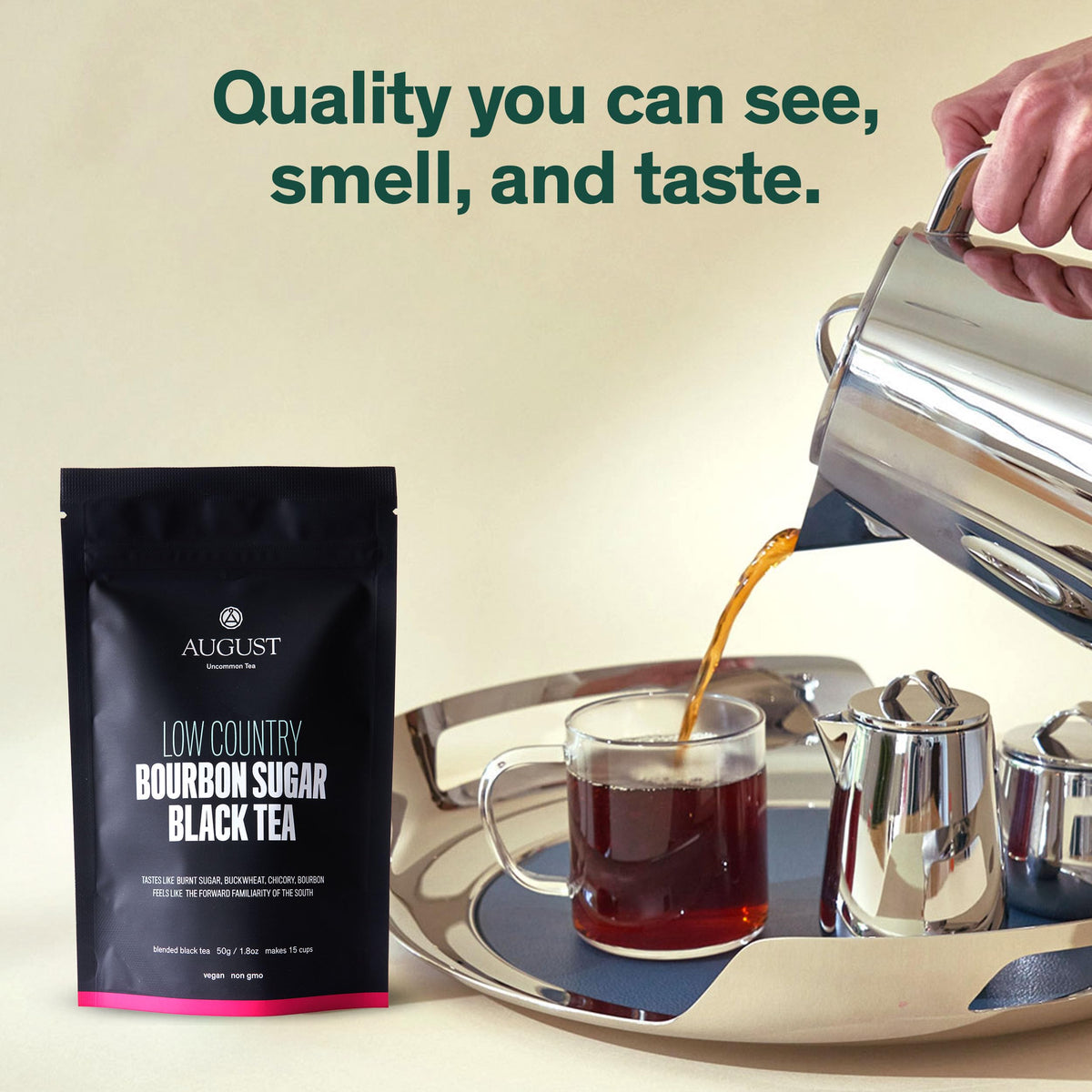 August Uncommon Tea August Uncommon Low Country Bourbon Sugar Black Tea (1.75oz Pouch)