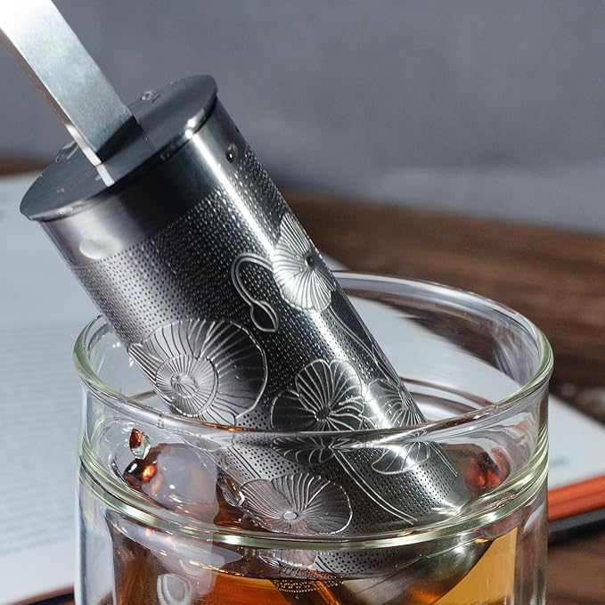 Tea Diffusers for Loose Tea Pipe Tea Infuser Stick For Loose Leaf Tea Spoon for Loose Tea Stainless Steel Tea Infuser Tea Diffuser Long-Handle Tea