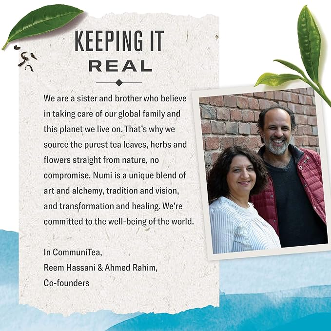 Numi Organic Rooibos Tea, 100 Tea Bags, South African Red Tea, Caffeine Free Herbal Tea