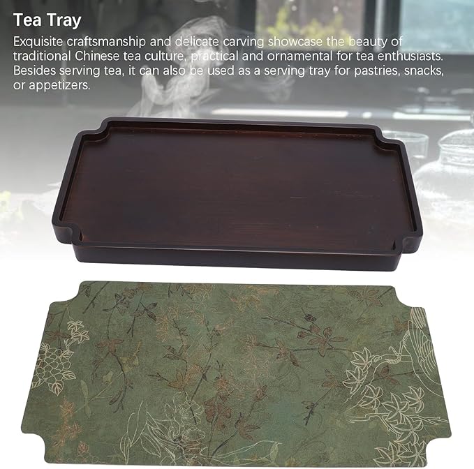 Chinese Style Wodden Gongfu Tea Tray, Elegant Tea Table Serving Tray, Chinese Tea Pot Tray Serving Platter, Tea Serving Tray for Home Office