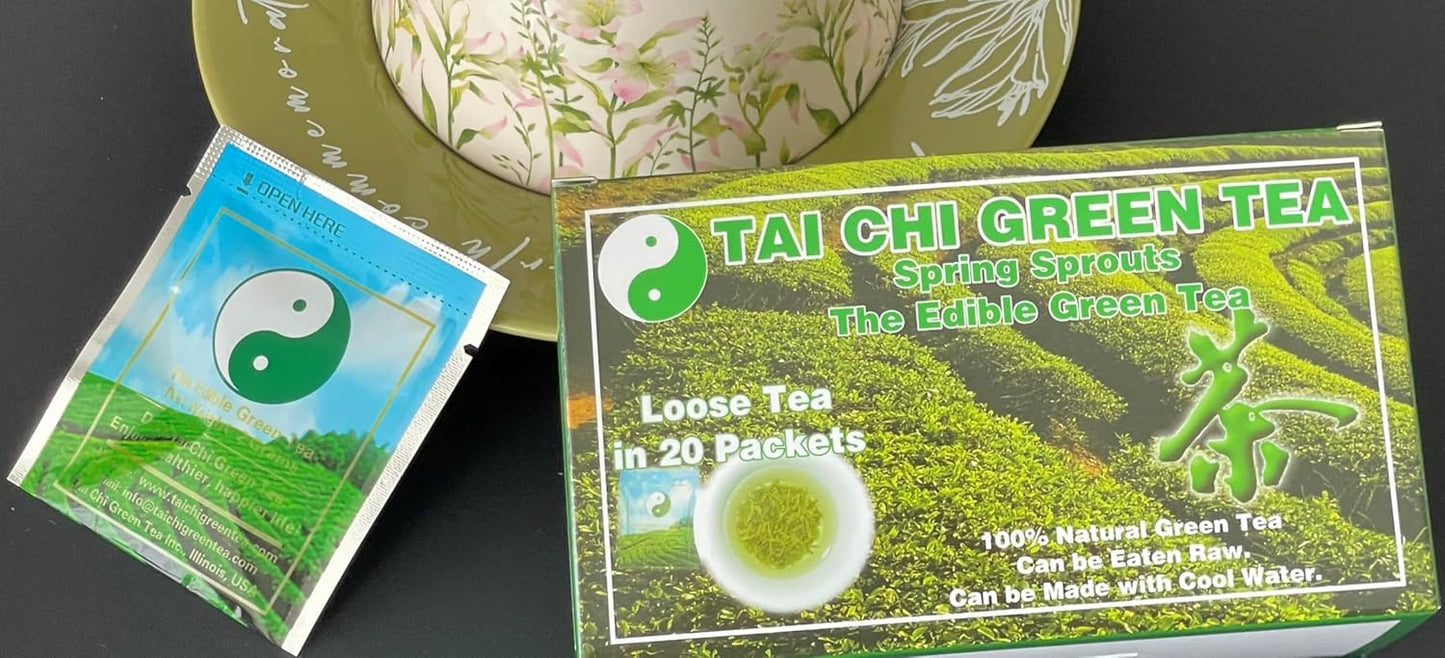 Tai Chi Green Tea, Spring Sprouts，Loose Tea in 20 Packets