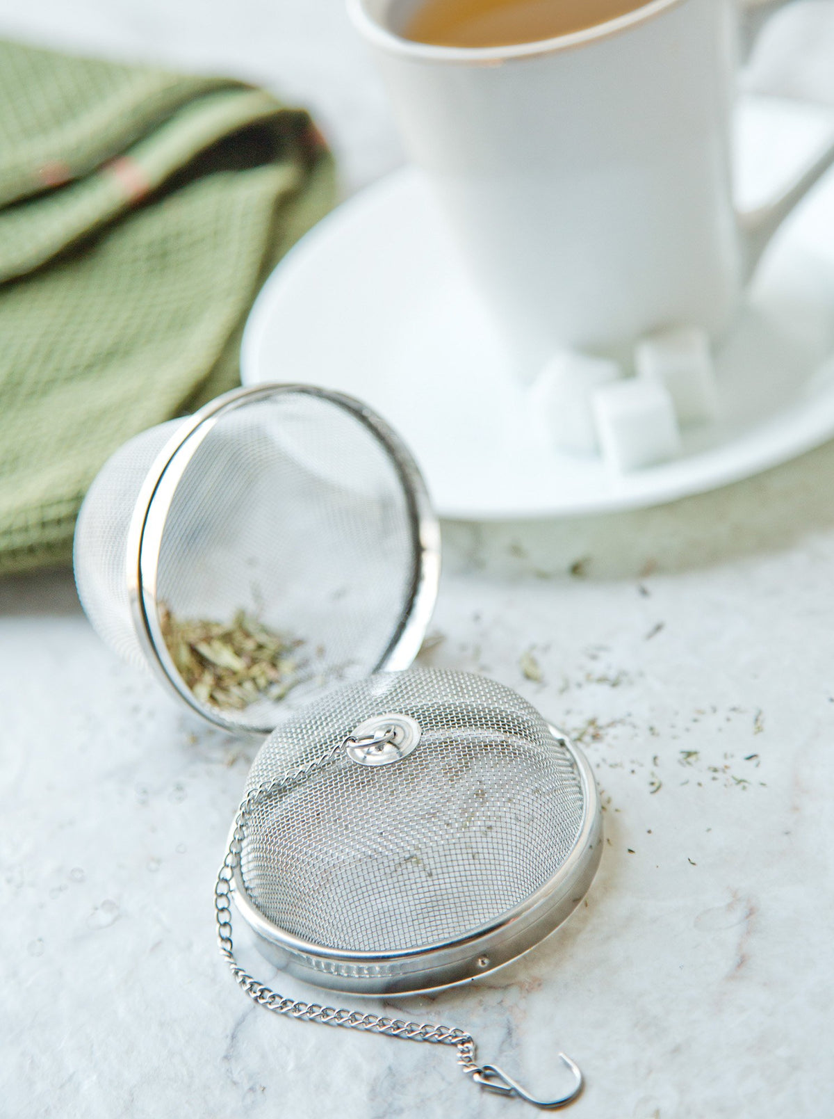 Fox Run - 5143 Fox Run Spice Infuser/Tea Ball, 3 x 3 x 3 inches, Metallic