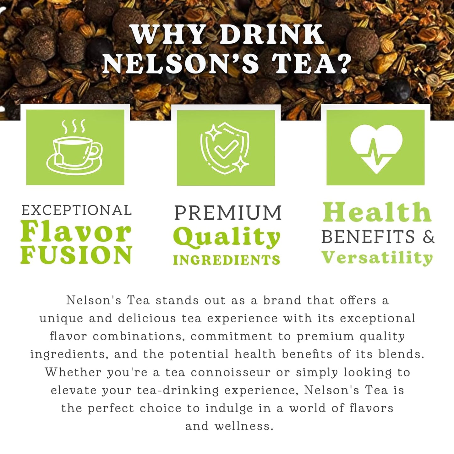 Nelson's Tea AandJ's Root Beer Sarsaparilla Loose Leaf Harmonious Tea, 2 oz | Herbal Burdock Birch Bark Dandelion • Caffeine Free • Tea • Root Beer • Sarsaparilla Root Tea • AandJ's Root Beer