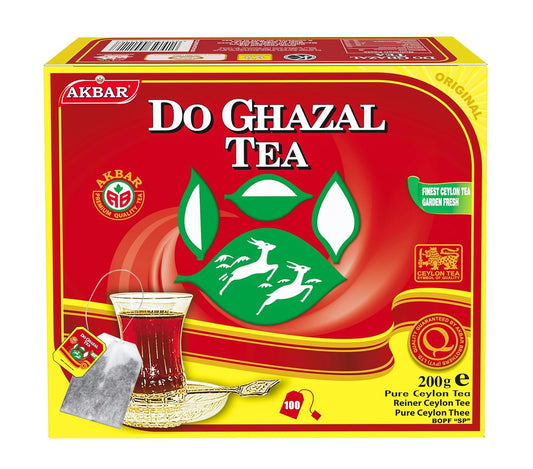 Do Ghazal Super Ceylon Black Tea Bags - 100 x 2g Teabags - Kosher
