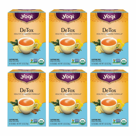 Yogi Tea Tea - 16 Tea Bags per Pack (6 Packs) - Organic Tea for Digestive & Circulation Support - Includes Burdock